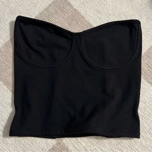 Black Corset Crop Top